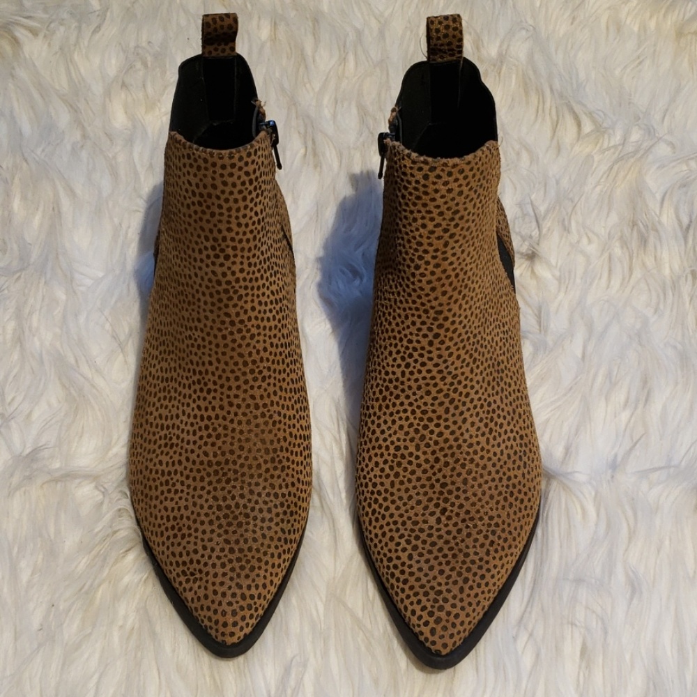 Animal print booties